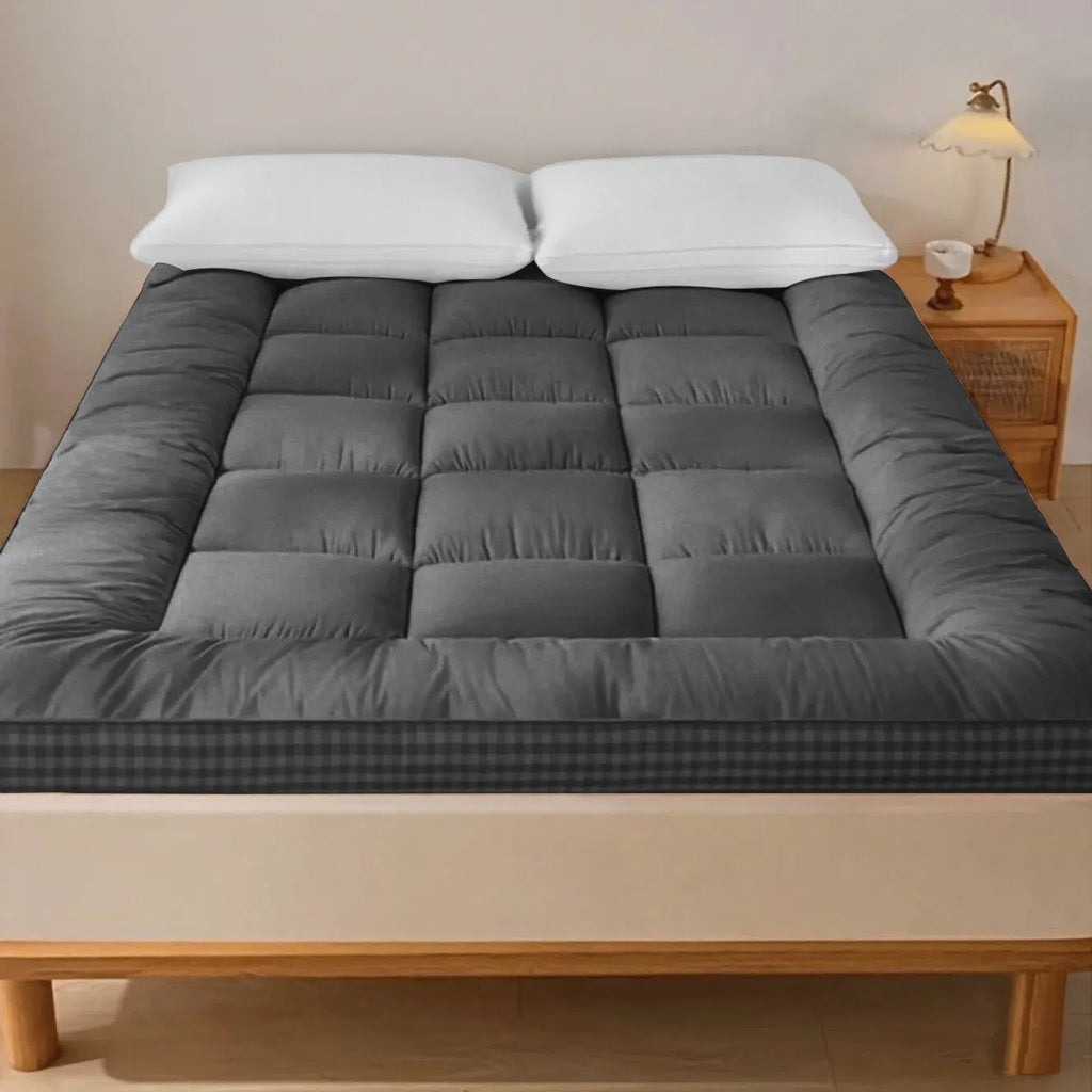 Topper Pad For Mattress Gray